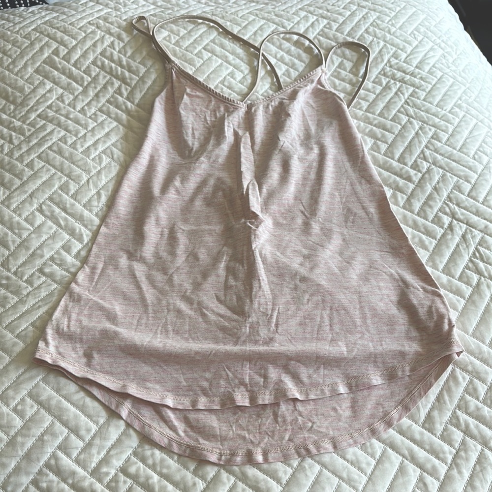 Lululemon breezy tank heathered pink size 4